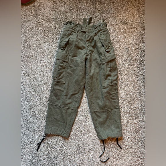 Ahlers Elverdissen Other - Vintage Huckelhoven Military Pants Mens 30x26 Wool Blend Cargo Field 60s Germany